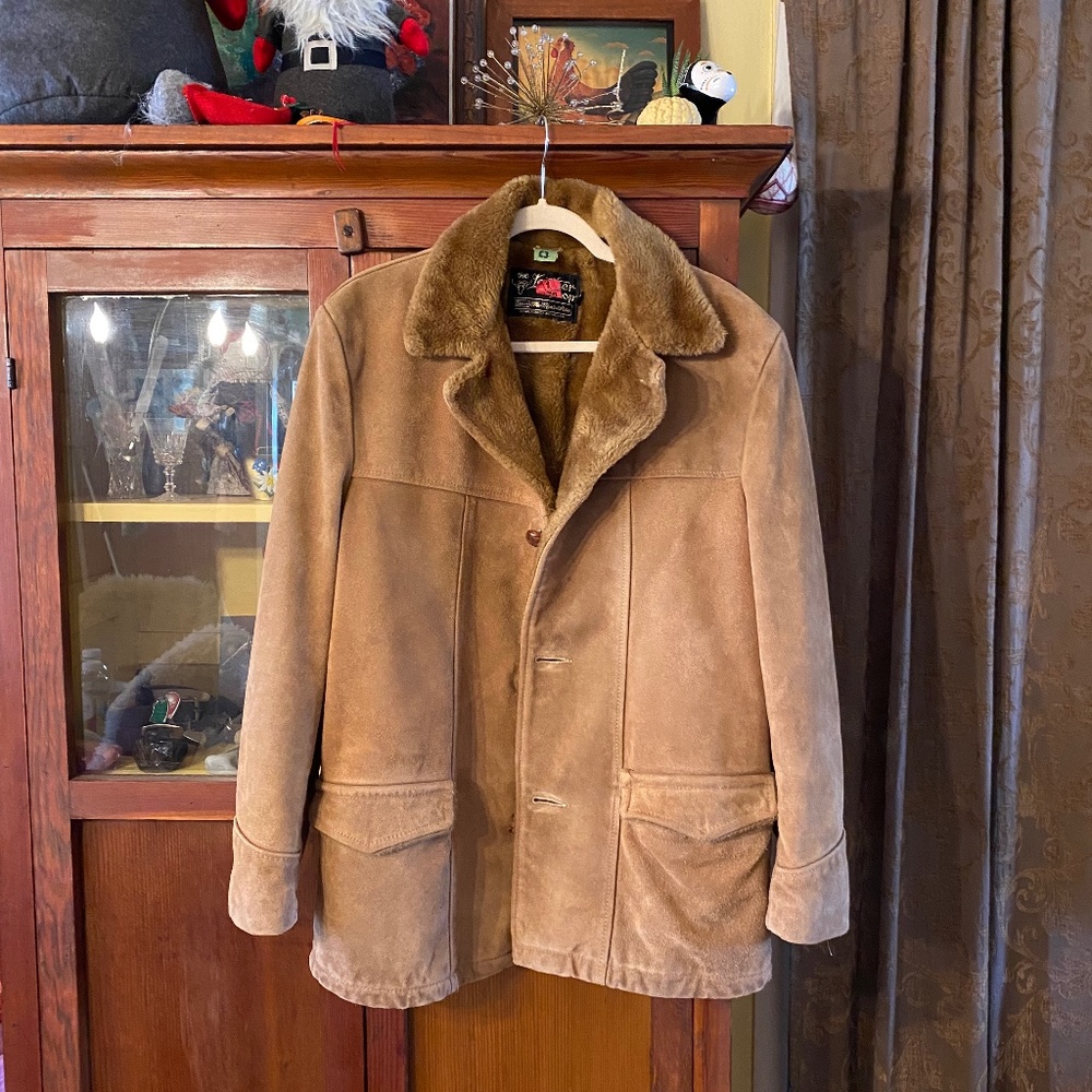 Vintage 70s The  Leather Shop  Rancher Coat
